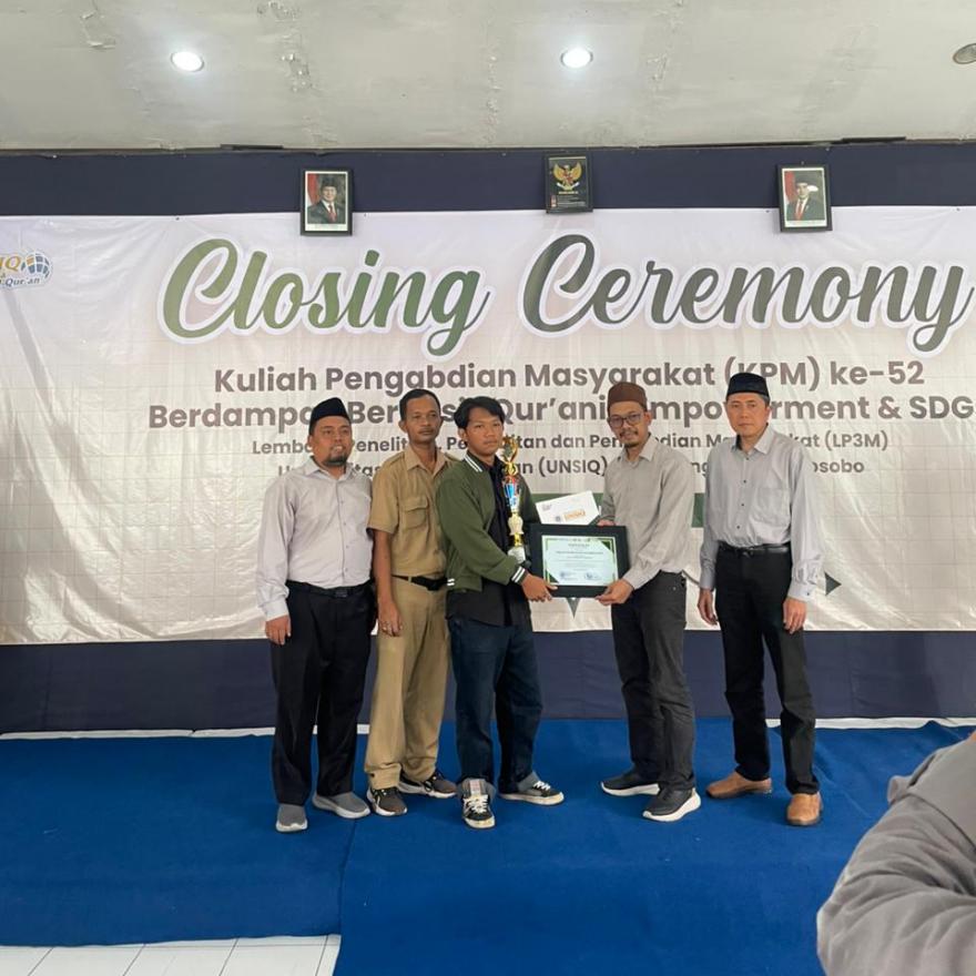 KPM UNSIQ Wonosobo Kelompok 41 Desa Rimun Raih Nominasi Desa Terinspiratif Terbaik III pada Closing 